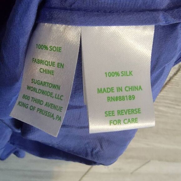 Lilly Pulitzer Silk Tank Top Dusk Womens SZ XS Purple Adjustable Designer - Picture 3 of 5